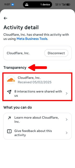 Activity Interactions In Meta