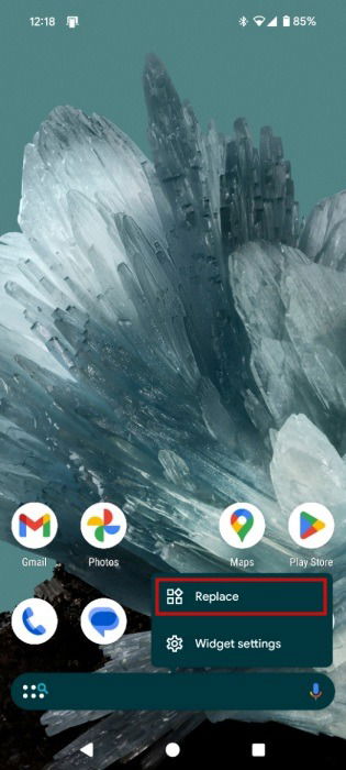 Add Shortcuts Google Search Widget Nova Replace