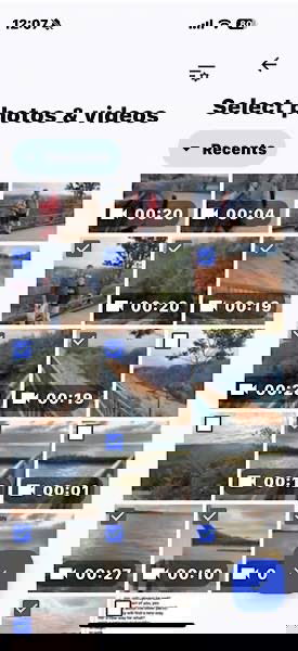 Select photos and videos