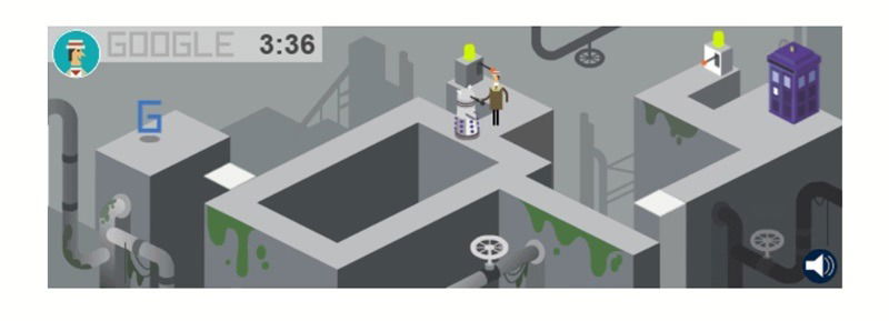 Playing Doctor Who minigame in browser.