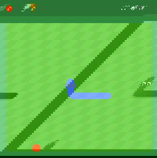 Playing Snake in Google search. 