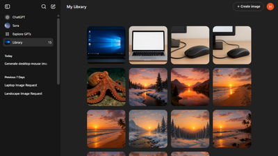 Images displayed in grid inside the chatgpt gallery