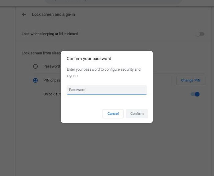 Chromebook Lock Screen Password
