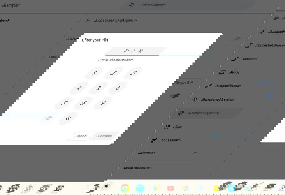 Chromebook Lock Screen Pin Change