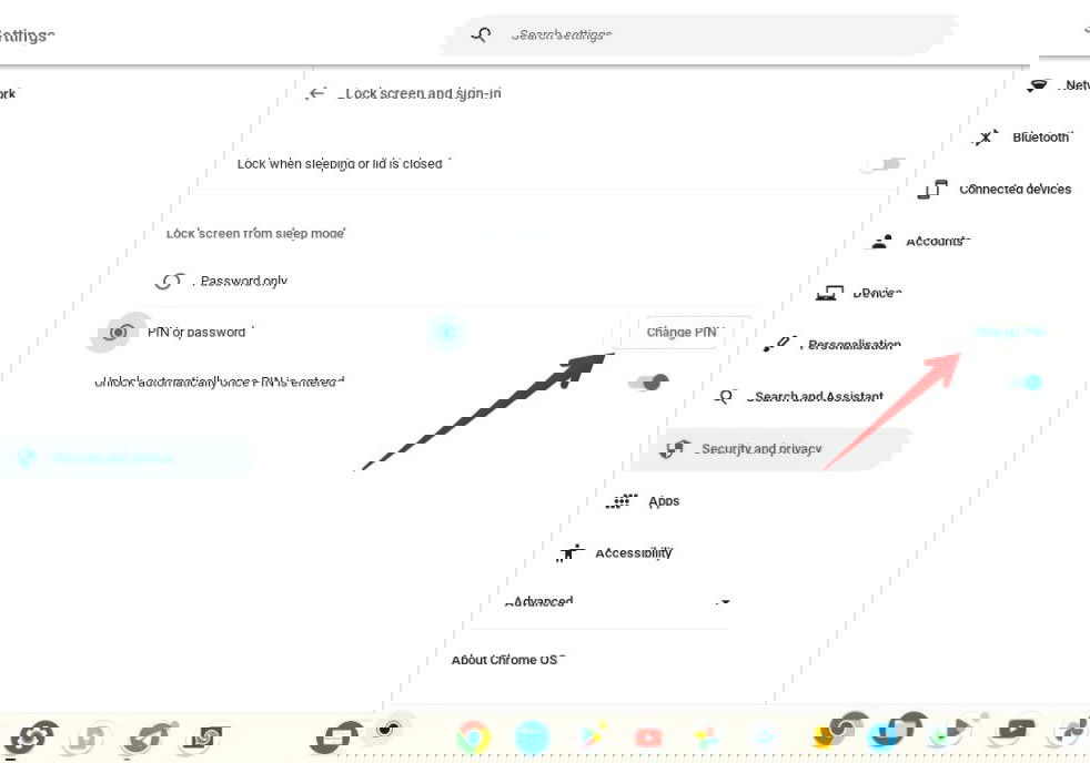 Chromebook Lock Screen Pin