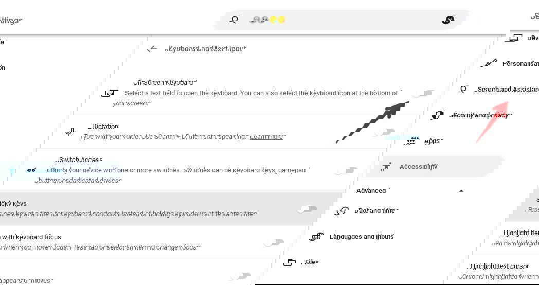Enabling "On-screen keyboard" option on Chromebook. 