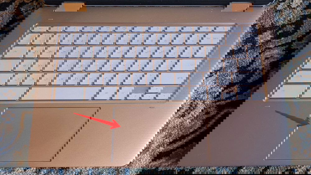 Chromebook keyboard and trackpad visible.