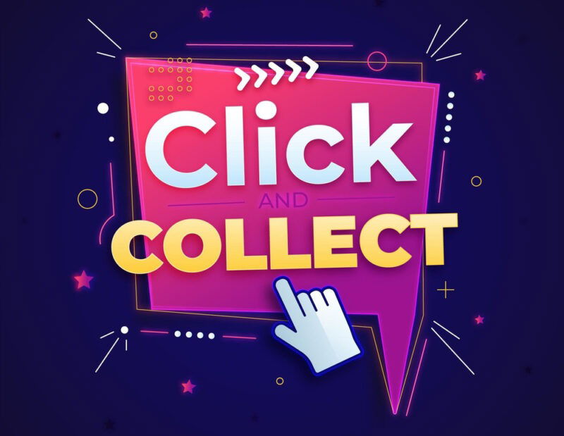Click And Collect vector illustration