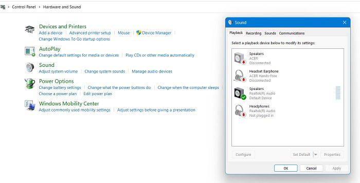 Common Windows Problems Solution Control Panel Sound Speakers On