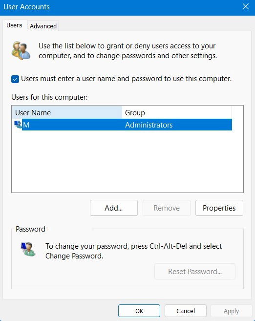 Common Windows Problems Solution User Accounts Panel