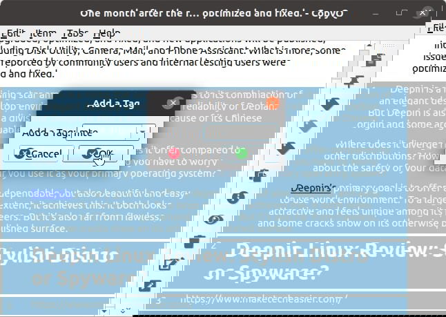 Copyq Clipboard Turbo Boost Add Tags