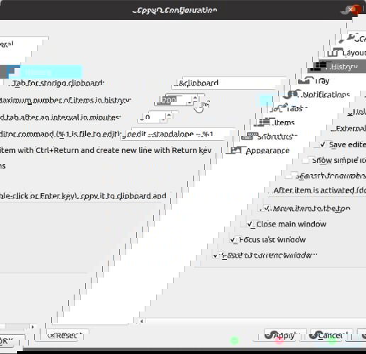 Copyq Clipboard Turbo Boost Extend History Number