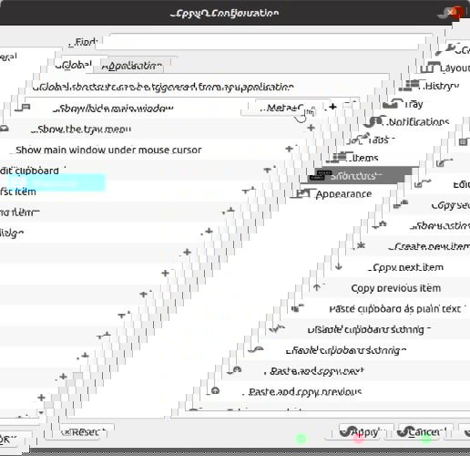 Copyq Clipboard Turbo Boost Show Main Window Shortcut