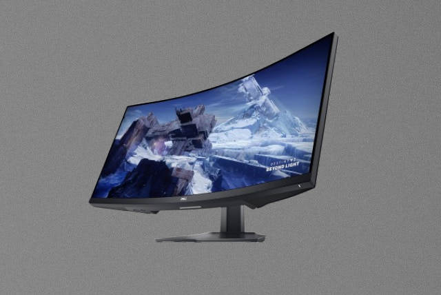 Dell S3422dwg Curved Monitor Side