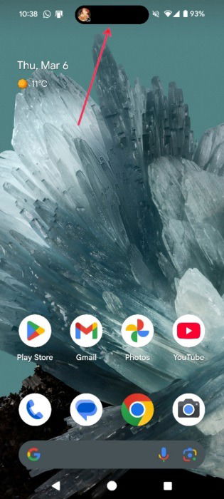 New notification view in Dynamic Island in NotiGuy app.