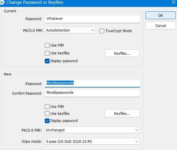 Encrypt Usb Drive Veracrypt Change Old New Password