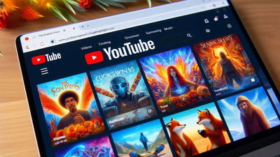 Featured image: YouTube playing on Mozilla Firefox on a tablet PC.