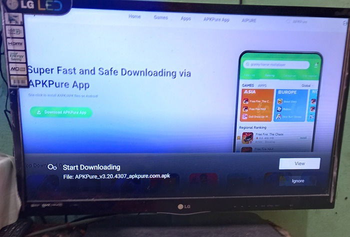 APKpure, a super lightweight TV app store for Android users.