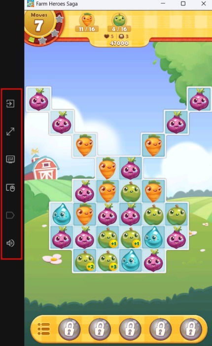 Android game view in Google Play Games on PC. 