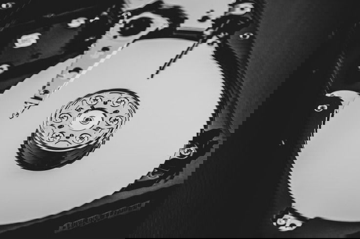 Close up of internal HDD.