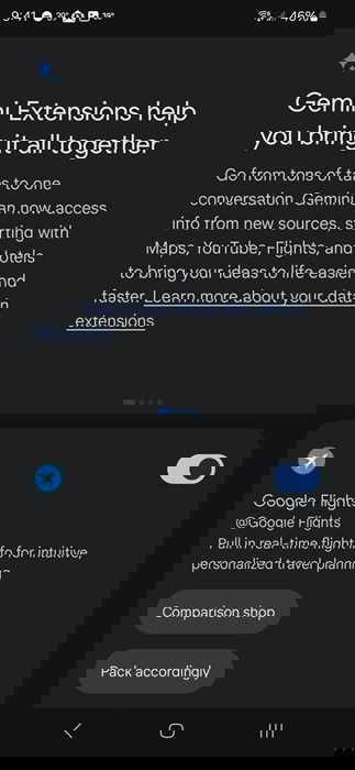Enable Gemini extensions.