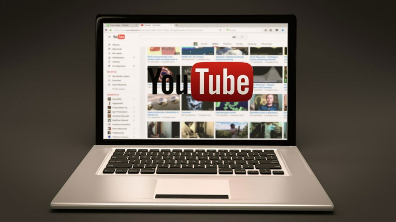 YouTube on computer screen.