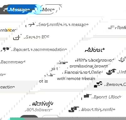 Disconnecting from a user on LinkedIn.