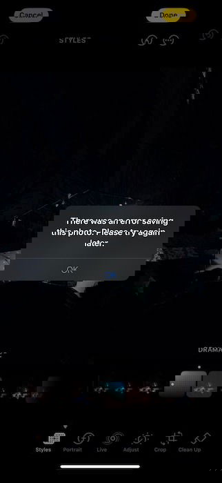 Iphone Photo Edit Error