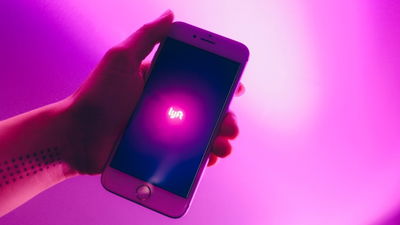 Lyft app open on phone.