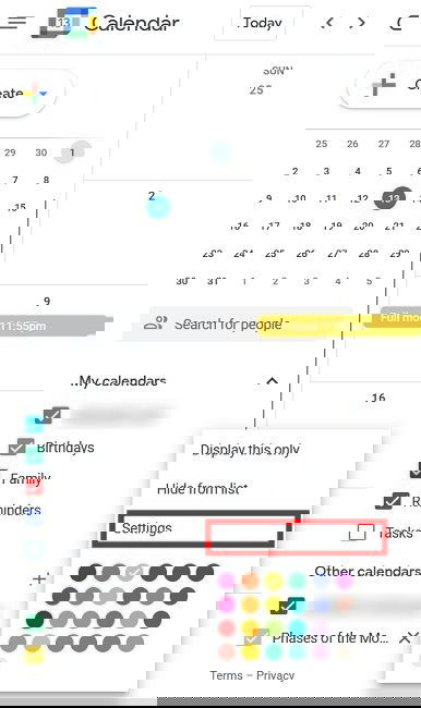 Moon Phases With Google Calendar Pc Change Color