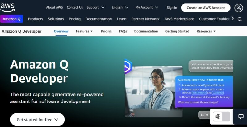 Using Amazon Q Developer for coding