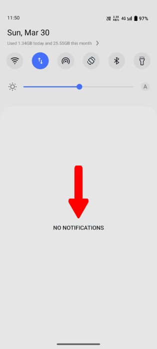 No Notification Button