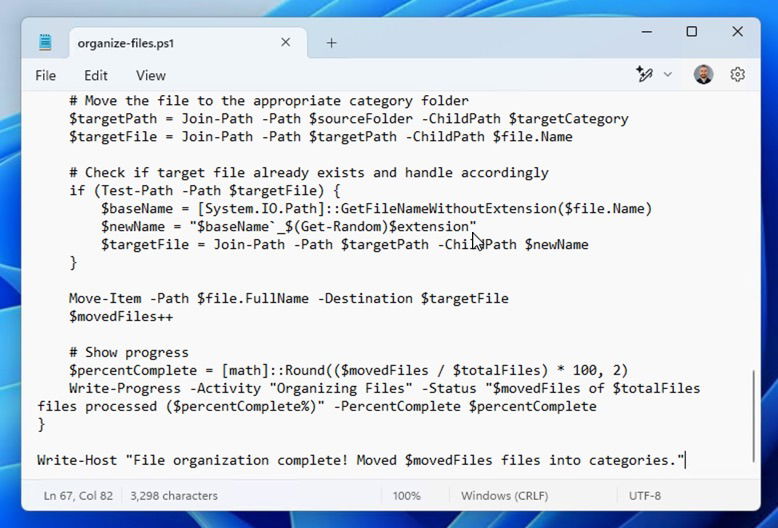 Notepad Powershell Script