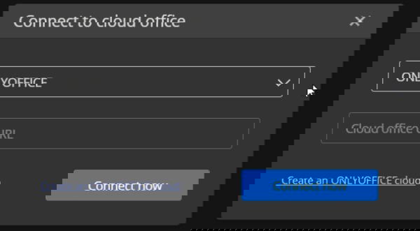 Creating an ONLYOFFICE cloud on desktop. 