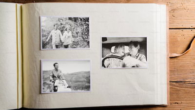 An album of old photos.