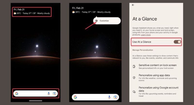 Pixel At A Glance Widget