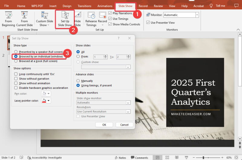 Powerpoint Slideshow Setup