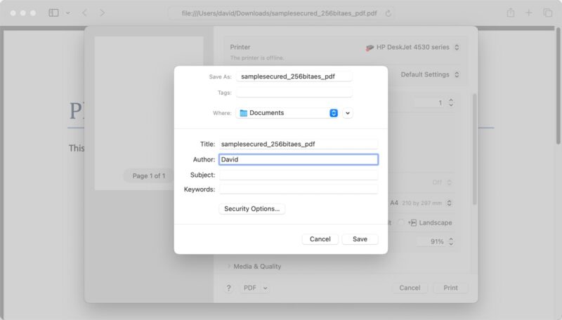 Print Pdf File On Mac Save Location