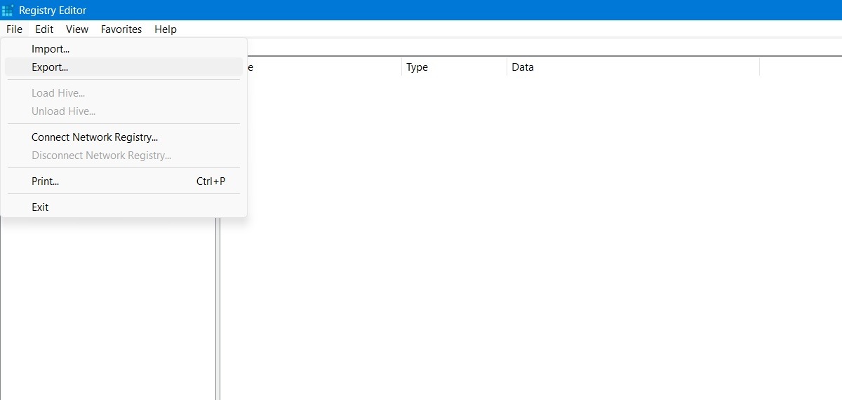 Export Computer key from the File menu option for Export.