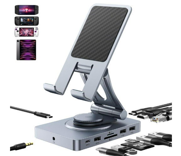 The NEWQ USB-C Docking Station to help replace laptop with phone.