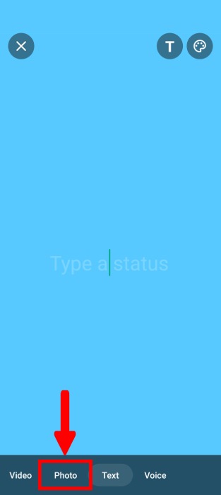 Select Photo In Whatsapp Status