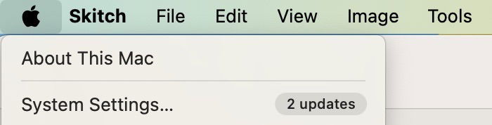 Select System Settings on a Mac