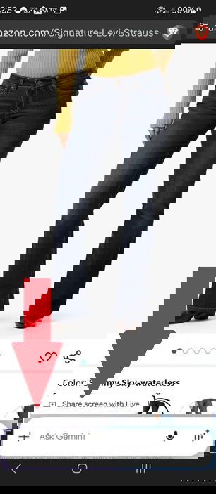 Getting clothing tips with Gemini Live.