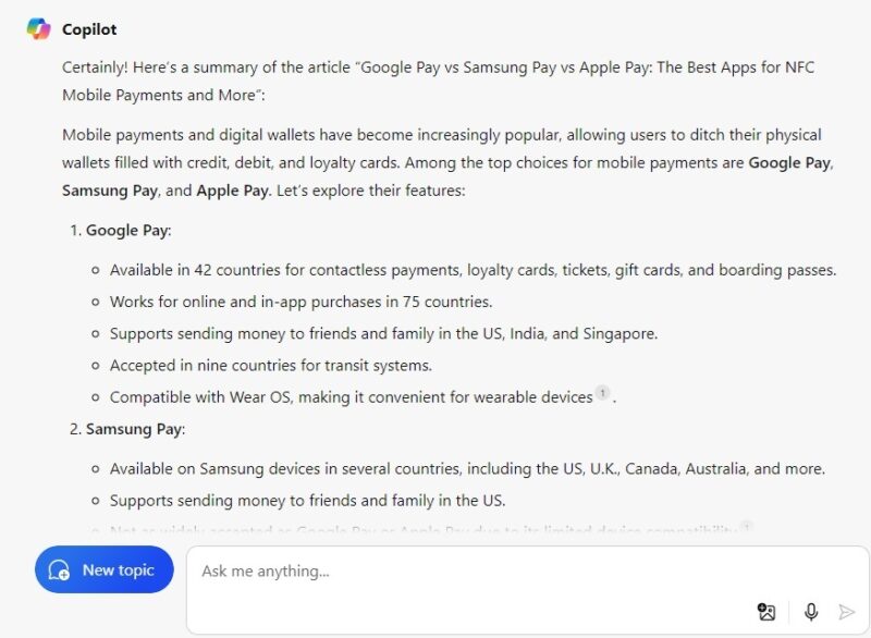 Summary of a MakeTechEasier post from Copilot.