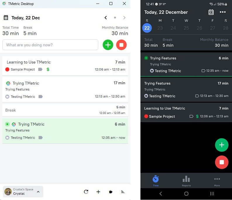Windows and Android apps side by side.