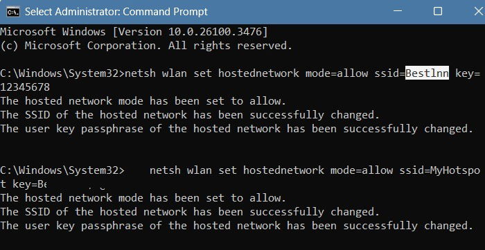 Creating a fake hotspot "Best Inn" with a lowercase "L" instead of uppercase "Eye."