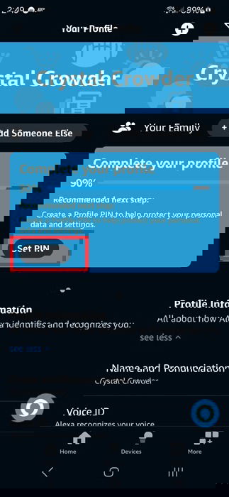 Set up a PIN on Alexa devices.