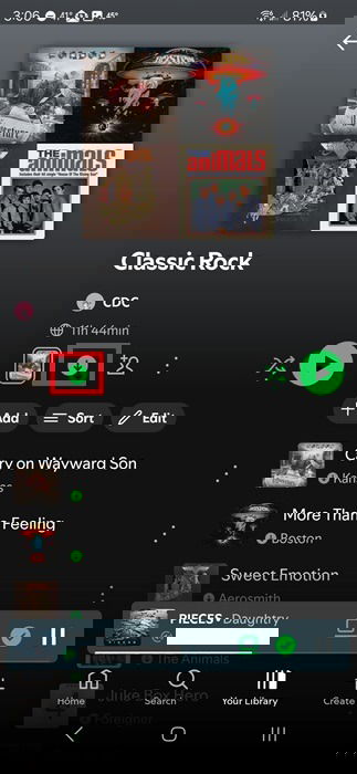 Downloading a playlist.