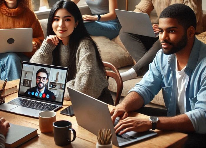 Remote Employees At Work using a remote access VPN.