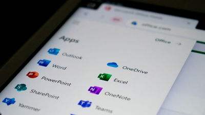 Office apps on tablet.